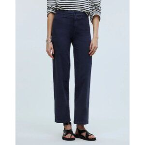 Madewell Emmett Wide-Leg Crop Pants Women’s Size 31 Preppy Ink Blue High Rise